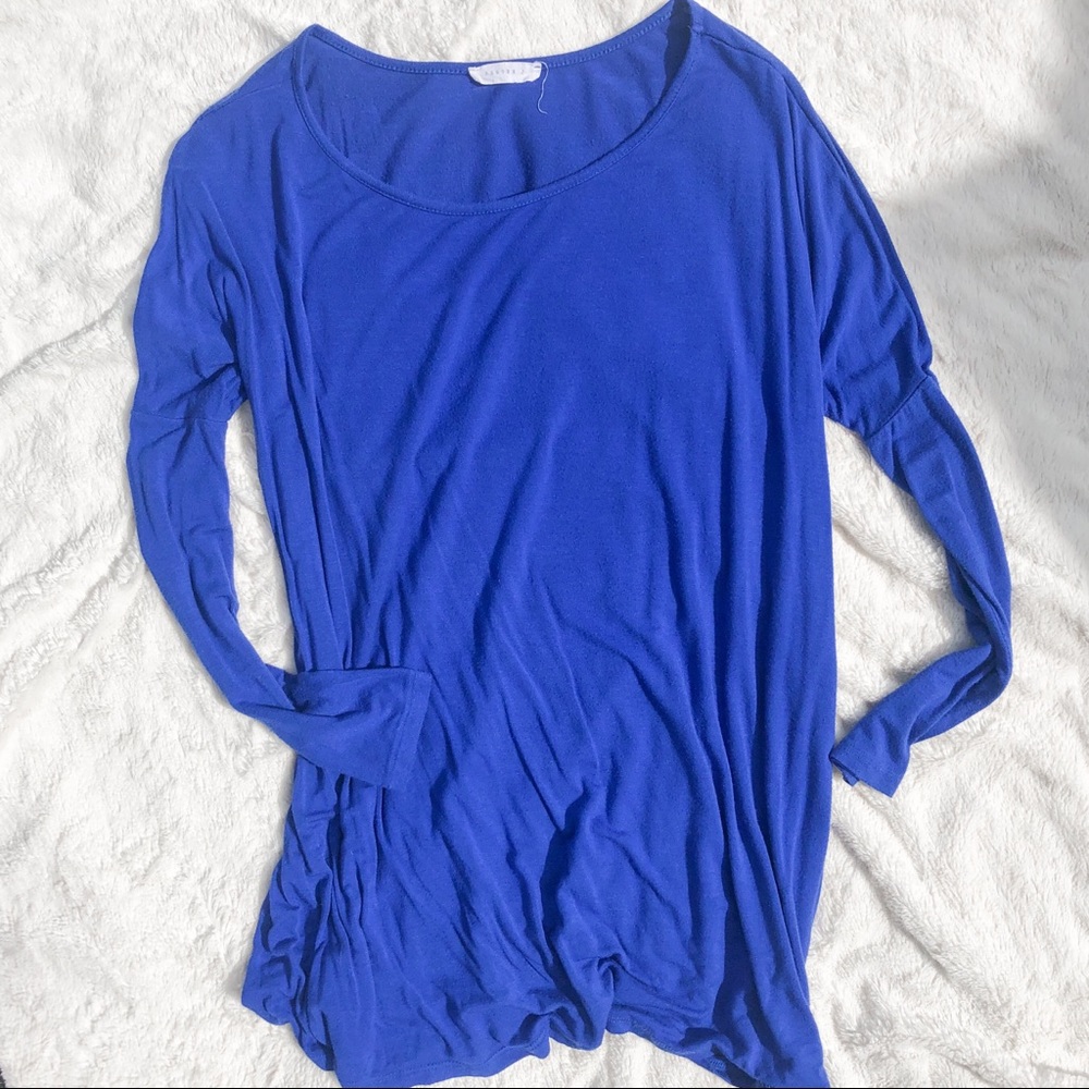 Blue Long Sleeve Blouse